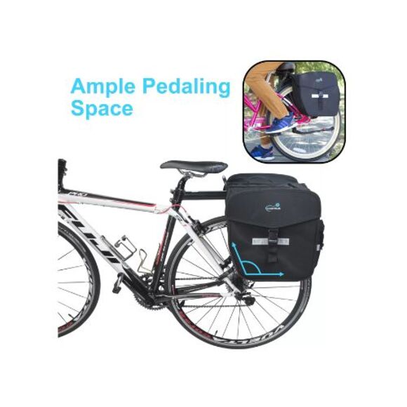 Lumintrail Bike 36L Double Panniers  Saddle Bag for Rear Rack - Bike Bags - Picture 1 of 5